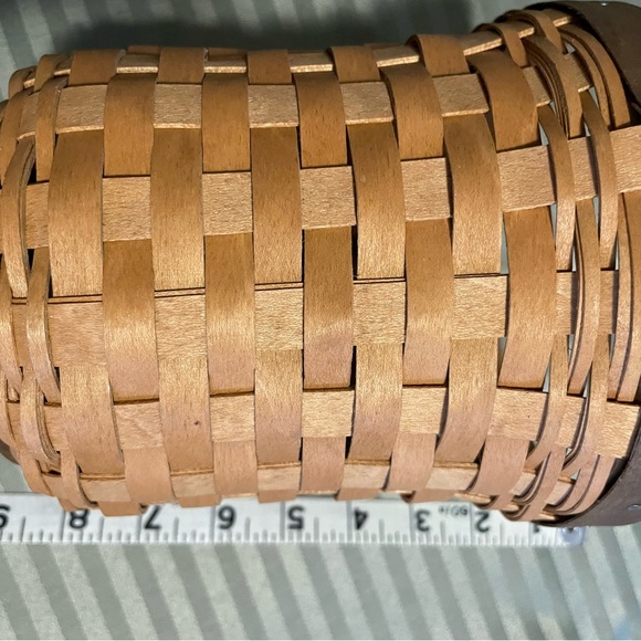 Longaberger Brown and Tan Woven Basket - Picture 6 of 8